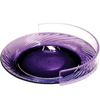purple glass plate with a plate shield on one side